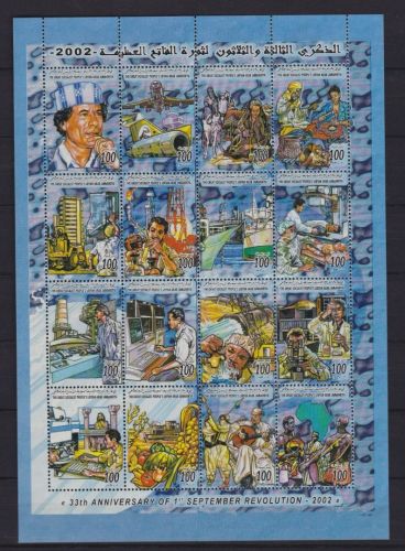 Libyen 2824/2839 postfr./mnh Revolution Gaddhafi 2002 Hologramm