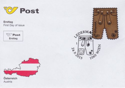Österreich 3231 auf FDC Lederhose Swarovski 2015