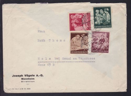Deutsches Reich 869/872 auf Satzbrief 1944