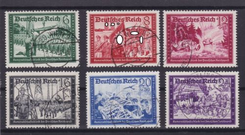 Deutsches Reich 773/778 gest. Reichspost 1941 Michel 32 €