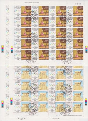 Zypern 613/616 gest./used Olympia Olympics 1984