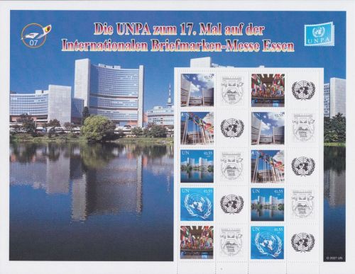 UN Vereinte Nationen Wien 497/501 postfr. Kleinbogen Grußmarken 2007