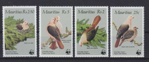 Mauritius 609/612 postfr./mnh Vögel birds WWF