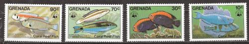 Grenada 1299/1302 postfr./mnh Fische fish 1984 WWF