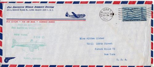 Erstflug FFC: Pan Am FAM 18 New York - Kano Nigeria 1956