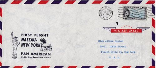 Erstflug FFC: Pan Am FAM 5 Nassau - New York 1957