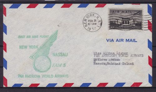 Erstflug FFC: FAM 5 New York - Nassau 1957