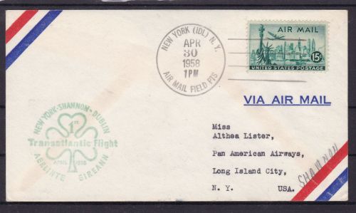 Erstflug FFC: New York - Shannon - Dublin 1958
