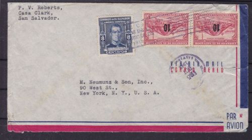 Flugpost: El Salvador - New York 1949