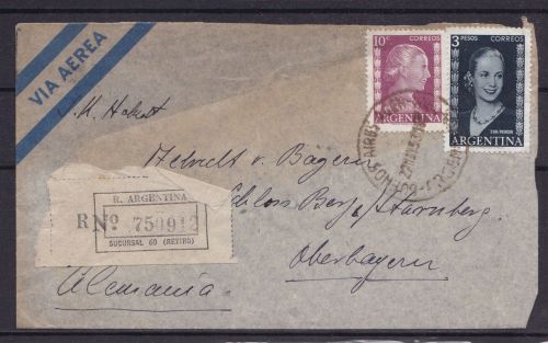 Flugpost: Buenos Aires - Starnberg 1953