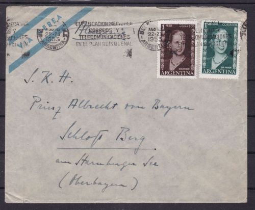 Flugpost: Buenos Aires - Starnberg 1953