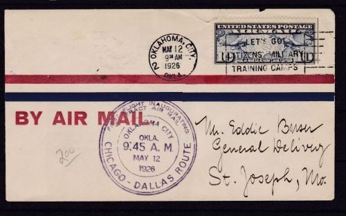 Erstflug FFC: Chicago - Dallas 1926