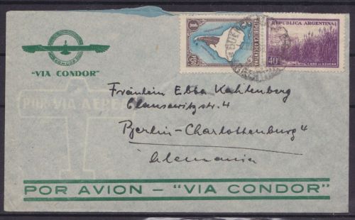 Flugpost: Buenos Aires Argentinien - Berlin 1938