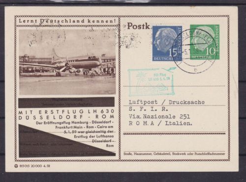 Erstflug FFC: LH 630 Düsseldorf - Rom 1959