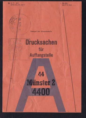 Bund Drucksachen für Auffangstelle Düsseldorf 1974