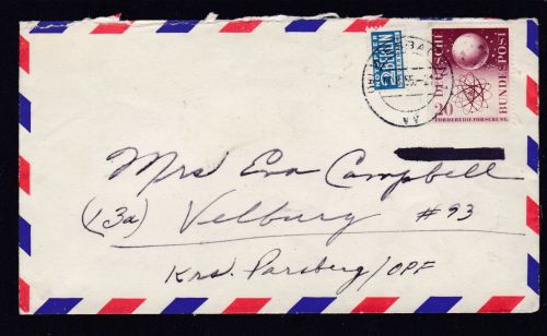 Bund 214 Ef auf Brief 1955