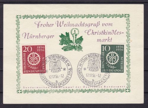 Berlin 138/139 auf Gedenkblatt Weihnachten 1956