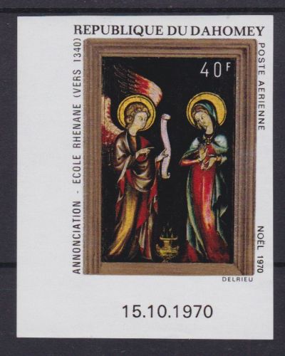 Dahomey 439 U postfr./mnh Gemälde paintings Weihnachten 1970 ungez.IMPERF.