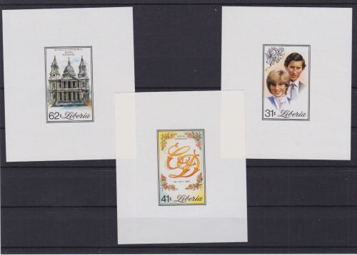 Liberia 1215/1217 de Luxe Blocks postfr./mnh Charles + Lady Diana 1981