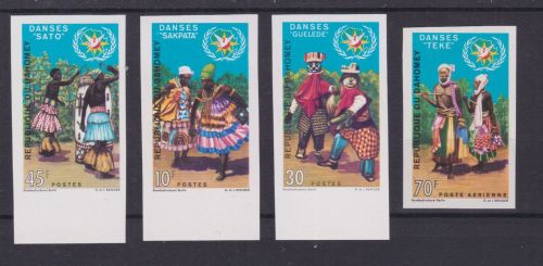 Dahomey 395/398 U postfr./mnh Tänze 1969 ungez.IMPERF.