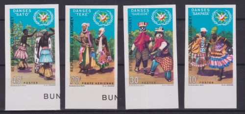 Dahomey 395/398 U postfr./mnh Tänze 1969 ungez.IMPERF.