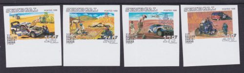 Senegal 1596/1599 U postfr./mnh Rally Paris-Dakar 1999 ungez.IMPERF.
