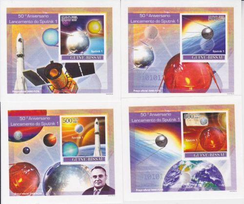 Guinea-Bissau de Luxe Blcoks postfr./mnh Weltraum space 2007