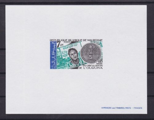 Mauretanien 495 epreuve de Luxe postfr./mnh Ouguiya-Währung 1974 ungez.IMPERF.