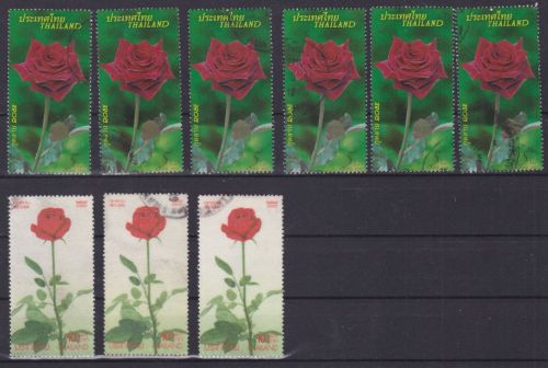 Thailand 2360+2877 gest. Rosen roses 2005/2010 FILZ