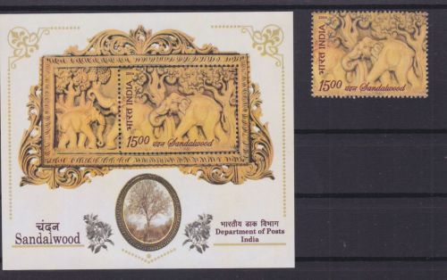 Indien 2180 + Block 39 postfr./mnh Sandelholz 2006