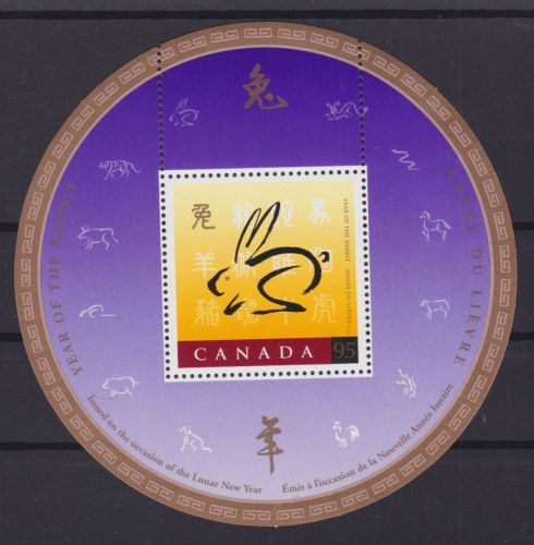 Kanada Block 27 postfr./mnh Jahr des Hasen 1999