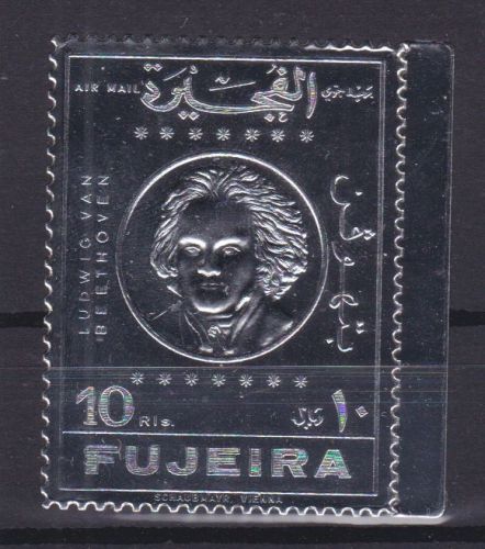 Fujeira 738 A postfr./mnh Ludwig van Beethoven 1971 SILBER
