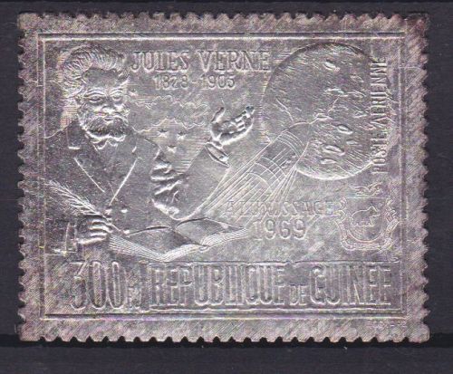 Guinea 606 A postfr./mnh Jule Verne space 1972 SILBER
