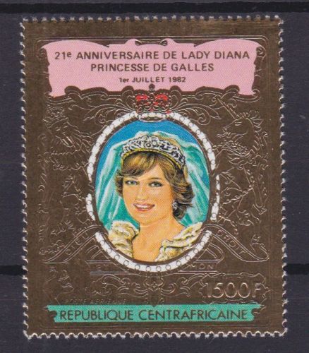 Zentralafrika 850 A postfr./mnh Lady Diana 1982 GOLD