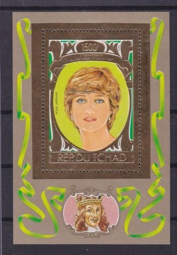 Tschad Block 97 A postfr./mnh Lady Diana 1982 GOLD