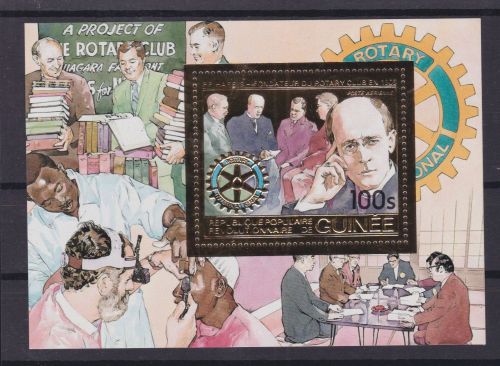 Guinea Block 87 A postfr./mnh Rotary 1984 GOLD