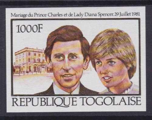 Togo 1534 B postfr./mnh Lady Diana 1981 GOLD