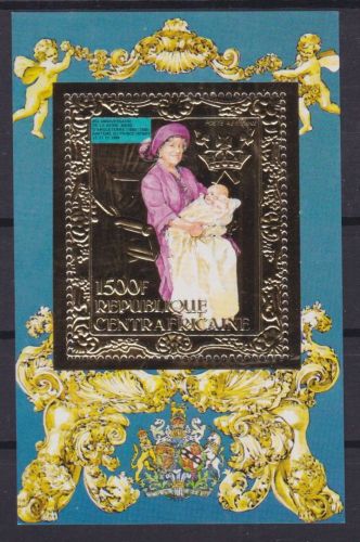 Guinea Block 342 A postfr./mnh Queen Mum 1985 GOLD