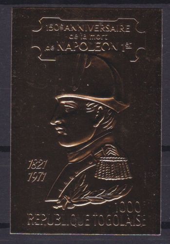 Togo 876 B postfr./mnh Napoleon 1971 GOLD