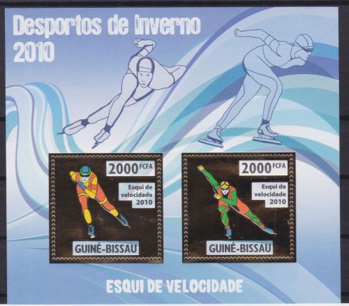 Guinea Block 779 A postfr./mnh Wintersport Eislaufen 2010 GOLD