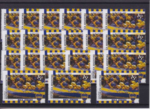Argentinien 21 x 2520 postfr./mnh Fussball soccer 1999