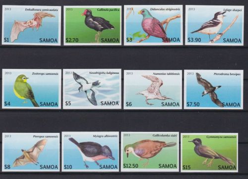 Samoa 1105/1116 postfr./mnh Vögel birds 2013 IMPEFORATED