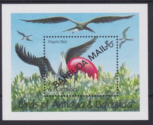 Barbuda Block 171 postfr./mnh Fregattvogel Vögel birds 1991