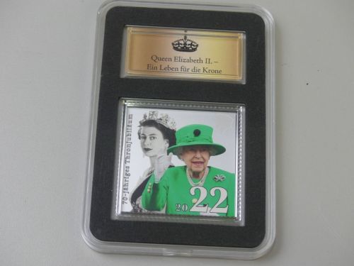 SILBER-Briefmarke: Queen Elizabeth II.: 70-jähriges Thronjubiläum