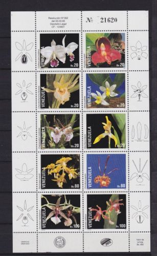 Venezuela 2768/2777 postfr./mnh Blumen flowers Orchidee 1993