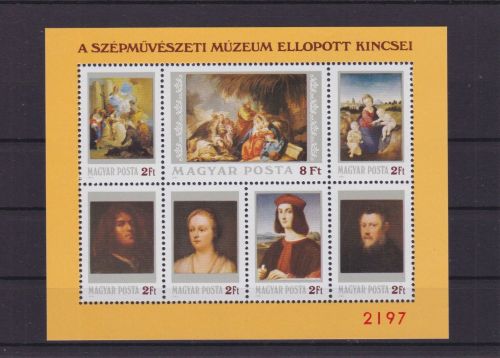 Ungarn Block 170 A I postfr./mnhGemälde paintings 1984