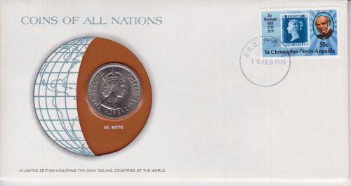 Numisbrief St. Kitts 50 Cents 1965 - coins of all nations