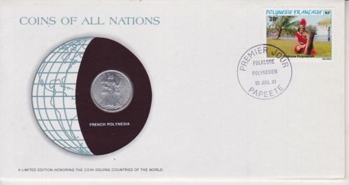 Numisbrief Französisch Polynesien 1 FRanc 1979 - coins of all nations