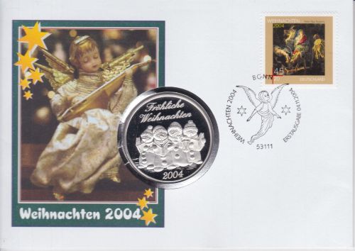 Numisbrief Medaille Weihnachten 2004