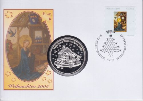 Numisbrief Medaille Weihnachten 2005